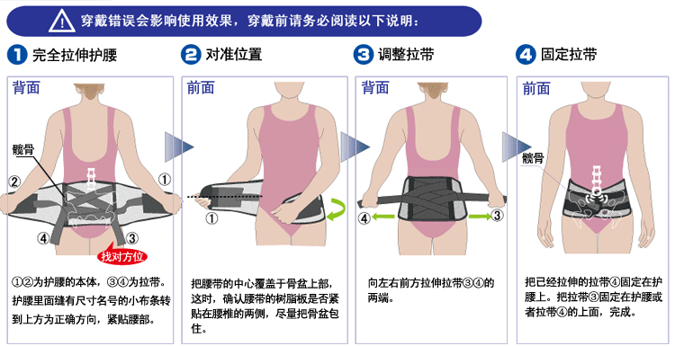 百傲鲨护腰_穿戴方法